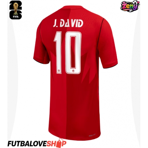 Dres Kanada Jonathan David #10 Domáci pre Ženy MS 2026 Krátky Rukáv